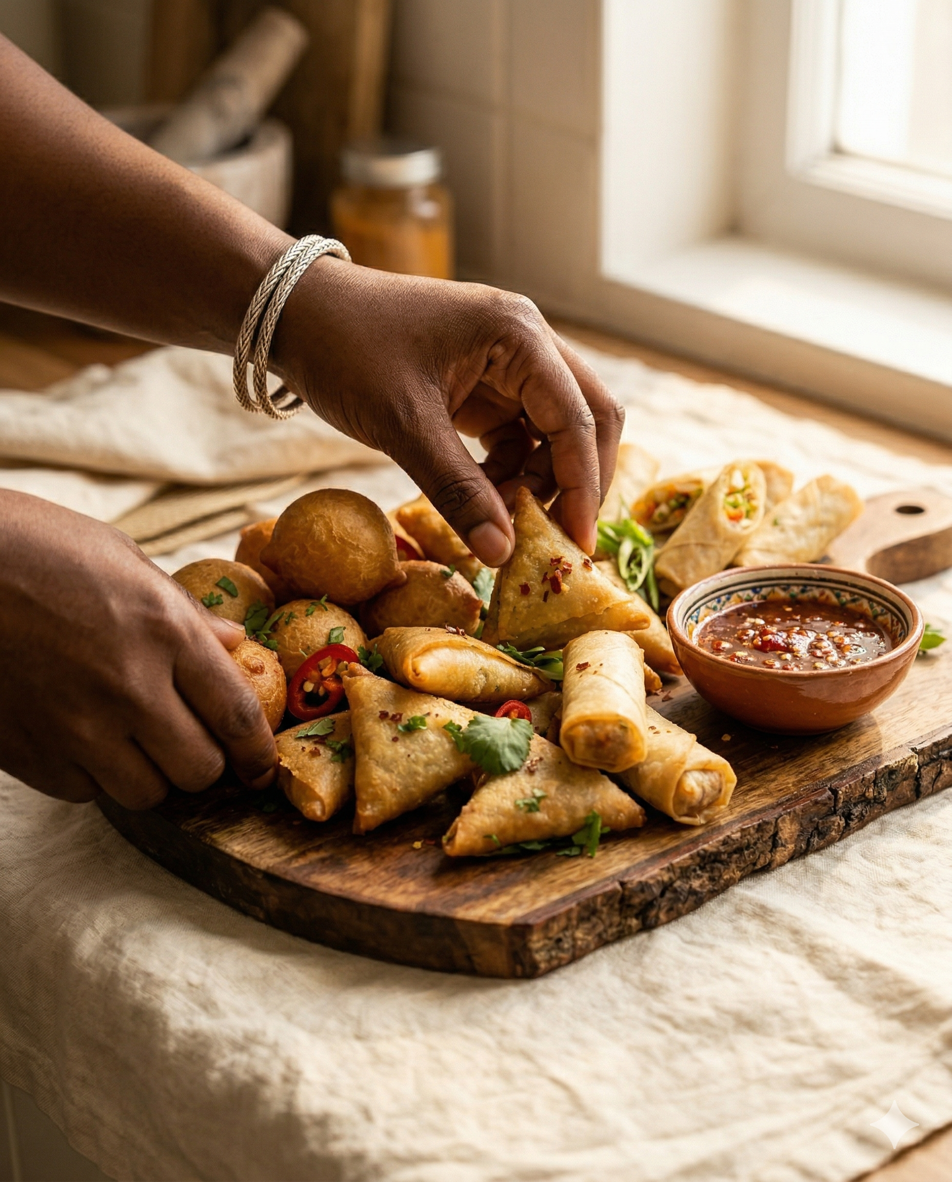 Small Chops food preparation